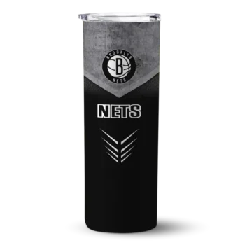 custom brooklyn nets hexagon honeycomb black skinny tumbler best selling 1.webp