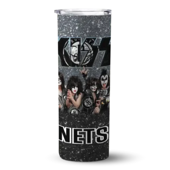 custom brooklyn nets kiss band grey skinny tumbler best selling 1.webp