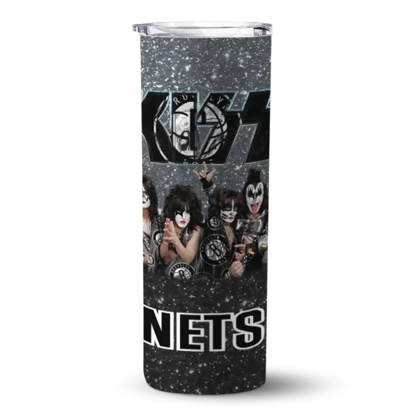 custom brooklyn nets kiss band grey skinny tumbler best selling 1.webp