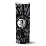custom brooklyn nets metallic grid black skinny tumbler best selling 1.webp
