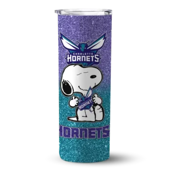 custom charlotte hornets snoopy attitude teal skinny tumbler best selling 1.webp