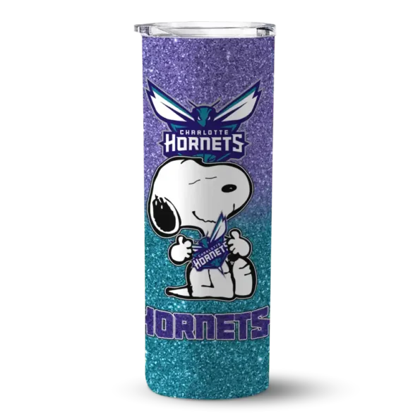 custom charlotte hornets snoopy attitude teal skinny tumbler best selling 1.webp