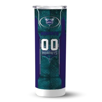 custom charlotte hornets stacked diamond teal skinny tumbler best selling 1.webp