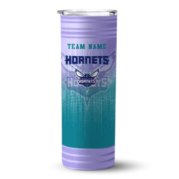 custom charlotte hornets swirl texture teal skinny tumbler best selling 1.webp