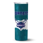 custom charlotte hornets torn band teal white skinny tumbler best selling 1.webp