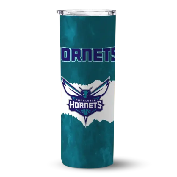 custom charlotte hornets torn band teal white skinny tumbler best selling 1.webp