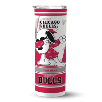 custom chicago bulls snoopy dog red white skinny tumbler best selling 1.webp