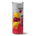 custom chicago bulls winnie the pooh red gray skinny tumbler best selling 1.webp