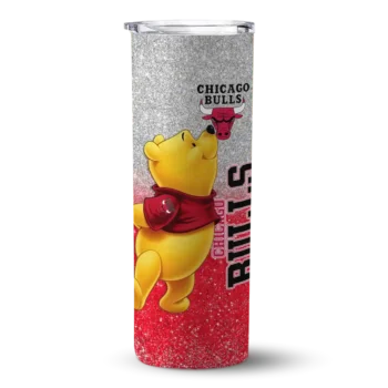 custom chicago bulls winnie the pooh red gray skinny tumbler best selling 1.webp
