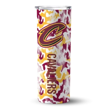 custom cleveland cavaliers claw marks wine white skinny tumbler best selling 1.webp
