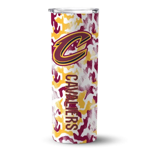 custom cleveland cavaliers claw marks wine white skinny tumbler best selling 1.webp