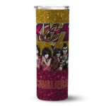 custom cleveland cavaliers kiss band gold skinny tumbler best selling 1.webp