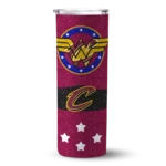 custom cleveland cavaliers star cluster wine skinny tumbler best selling.webp