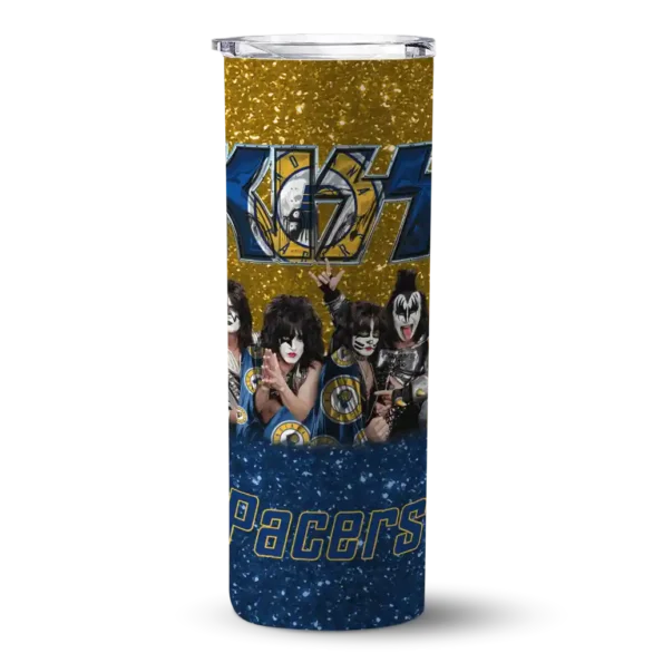 custom indiana pacers kiss band yellow skinny tumbler best selling 1.webp