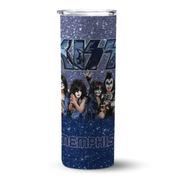 custom memphis grizzlies kiss band navy skinny tumbler best selling 1.webp