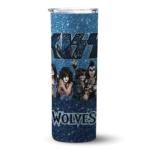 custom minnesota timberwolves kiss band blue skinny tumbler best selling 1.webp