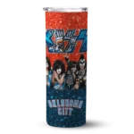 custom oklahoma city thunder kiss band orange skinny tumbler best selling 1.webp