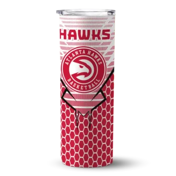 customized atlanta hawks chevron stripes red skinny tumbler best selling 1.webp