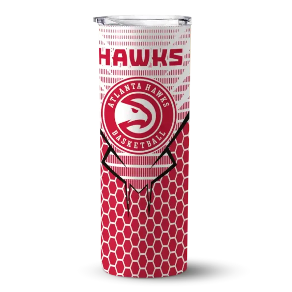customized atlanta hawks chevron stripes red skinny tumbler best selling 1.webp