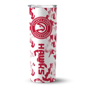 customized atlanta hawks claw marks red white skinny tumbler best selling 1.webp