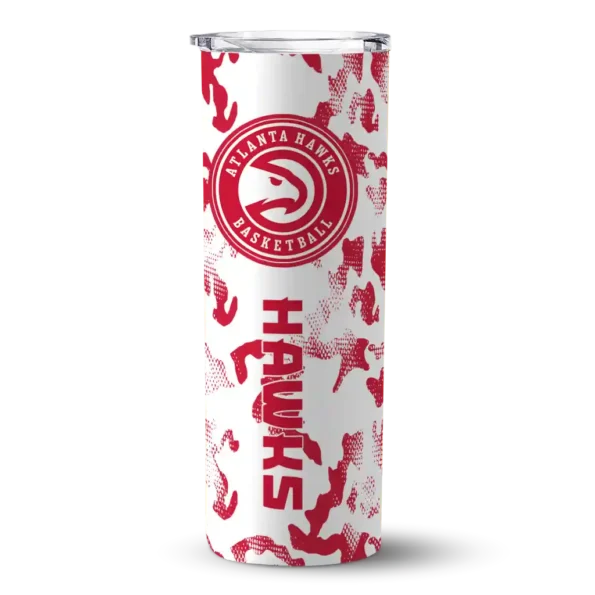customized atlanta hawks claw marks red white skinny tumbler best selling 1.webp