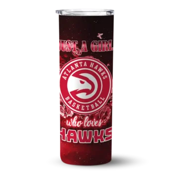 customized atlanta hawks rose romance red black skinny tumbler best selling 1.webp