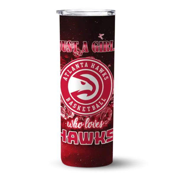 customized atlanta hawks rose romance red black skinny tumbler best selling 1.webp