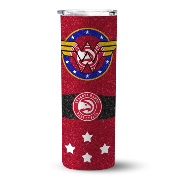 customized atlanta hawks star cluster red skinny tumbler best selling 1.webp