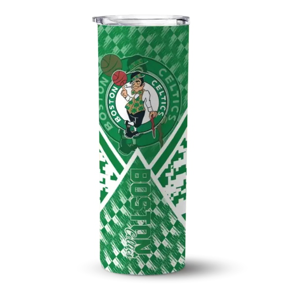 customized boston celtics monogram burst green white skinny tumbler best selling 1.webp