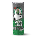 customized boston celtics snoopy attitude green skinny tumbler best selling 1.webp