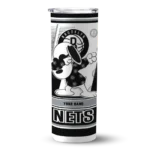 customized brooklyn nets snoopy dog black white skinny tumbler best selling 1.webp