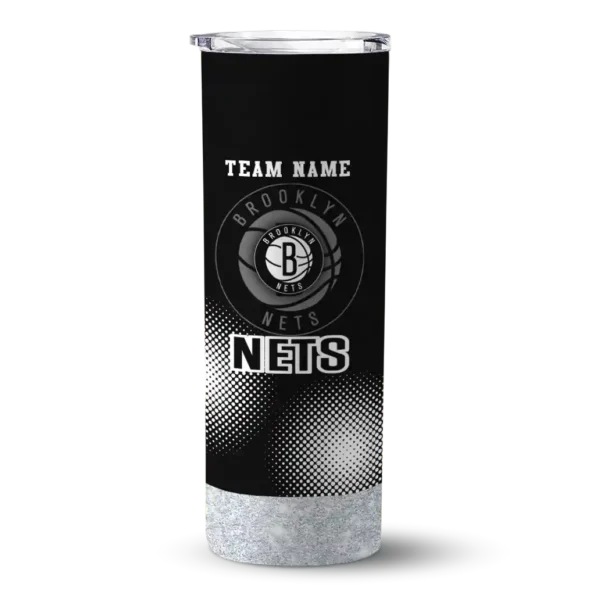 customized brooklyn nets starburst tiles black skinny tumbler best selling 1.webp