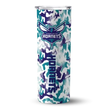 customized charlotte hornets claw marks teal white skinny tumbler best selling 1.webp