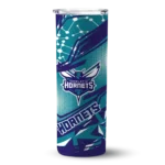 customized charlotte hornets helmet clash teal skinny tumbler best selling 1.webp