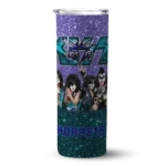 customized charlotte hornets kiss band purple skinny tumbler best selling 1.webp