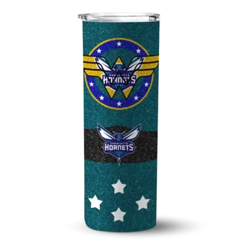 customized charlotte hornets star cluster teal skinny tumbler best selling 1.webp
