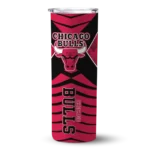 customized chicago bulls camo texture red skinny tumbler best selling 1.webp