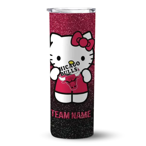 customized chicago bulls hello kitty red black skinny tumbler best selling 1.webp