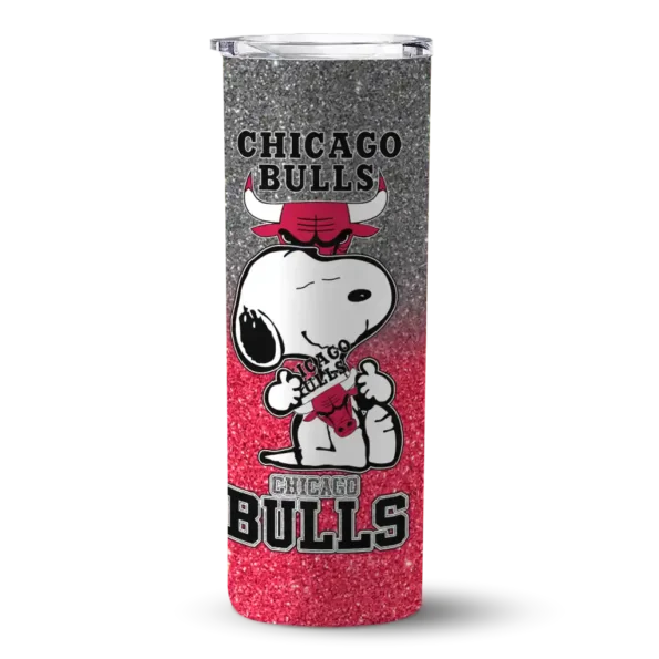 customized chicago bulls snoopy attitude red skinny tumbler best selling 1.webp
