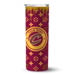 customized cleveland cavaliers camo streak wine skinny tumbler best selling 1.webp