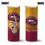 customized cleveland cavaliers sparkle lips wine skinny tumbler best selling 1.webp