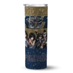 customized new orleans pelicans kiss band gold skinny tumbler best selling 1.webp
