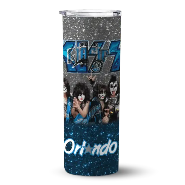 customized orlando magic kiss band black skinny tumbler best selling 1.webp