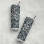 customized san antonio spurs zipper leopard silver skinny tumbler best selling 1.webp