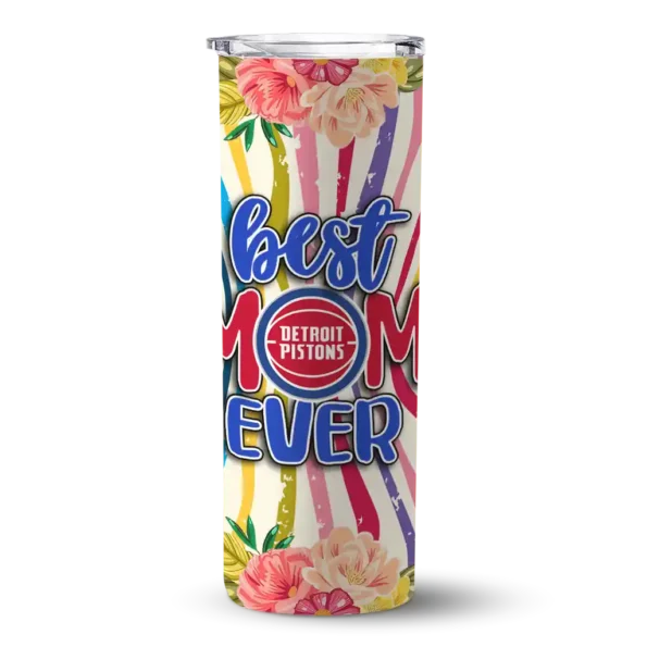 detroit pistons flower cluster skinny tumbler best selling 1.webp