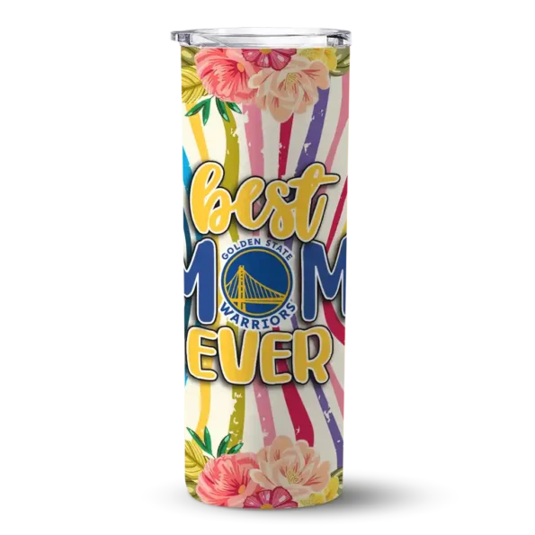 golden state warriors flower cluster skinny tumbler best selling 1.webp