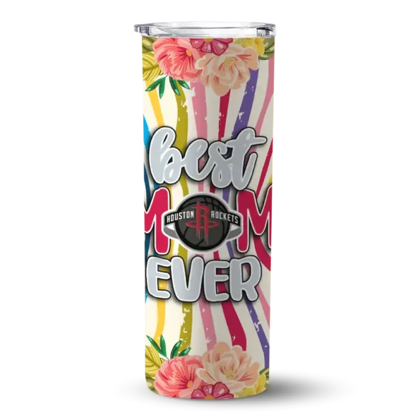 houston rockets flower cluster skinny tumbler best selling 1.webp