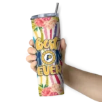 indiana pacers flower cluster skinny tumbler best selling 1.webp