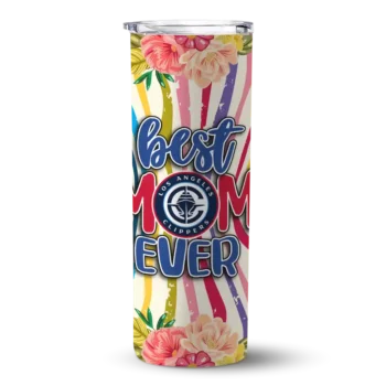 los angeles clippers flower cluster skinny tumbler best selling 1.webp