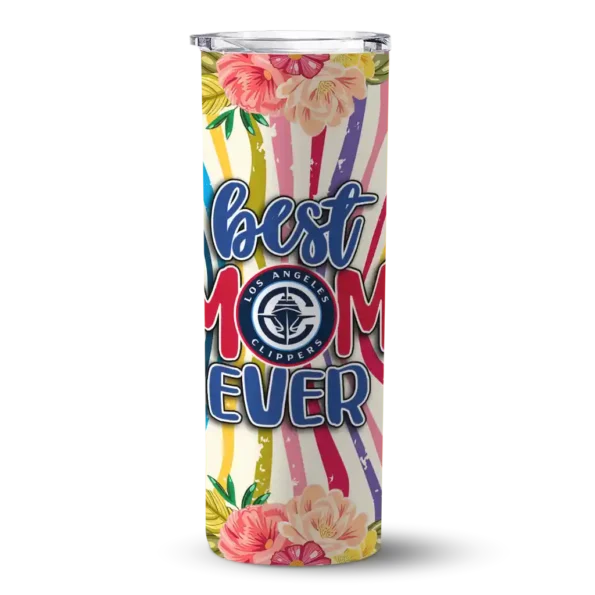 los angeles clippers flower cluster skinny tumbler best selling 1.webp